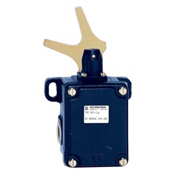 Schmersal 101059661 Medium-Duty Position Switch Fork Roller Lever 1NO-1NC Grey Cast Iron Galvanized Silver Contact