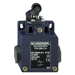 Schmersal 101174982 Position Switch with Safety Function Offset Roller Lever 1NO-1NC Metal Die Cast Zinc Silver Contact