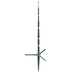 DEHN 103124 Telescopic Lightning Protection Mast 10mm Round Direct Mount 9m H SS Aluminium
