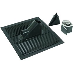 DEHN 105245 Roof Bushing Kit W/Roof Tile 450mm W 500mm D Aluminium Black