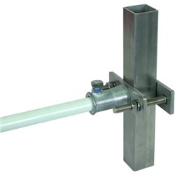 DEHN 106312 Railing Clamp 9mm W 3mm D 11mm H M8 x 70mm M8 x 12mm Die Cast Zinc 304 Stainless Steel