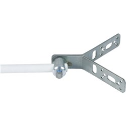 DEHN 106316 90 deg Corner Bracket Y-Shaped Mount 132mm W 30mm D 155mm H Stainless Steel