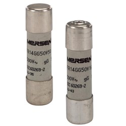 Mersen 14G12 Fuse Link 12A 690VAC Cylindrical Ferrule 14mm Dia x 51mm L 120kA Ceramic gG