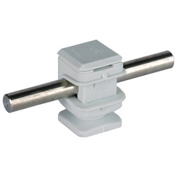 DEHN 204001 Conductor Holder Snap Clamp Mount 16mm L 3mm W 3mm H M6 Plastic RAL 7035 Grey