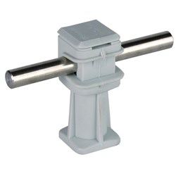 DEHN 204003 Conductor Holder Snap Clamp Mount 36mm L 3mm W 5mm H M6 Plastic RAL 7035 Grey