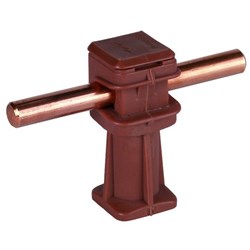 DEHN 204027 Conductor Holder Snap Clamp Mount 36mm L 3mm W 5mm H M6 Plastic RAL 8002 Brown
