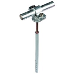 DEHN 273731 Rod Holder W/Flange Screw Clamp Mount 180mm L Die Cast Zinc