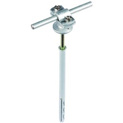 DEHN 273741 Conductor Holder With Flange Screw Clamp Mount 214mmH M6x16mm Holder 7x180mm Die Cast Zinc