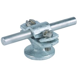 DEHN 275110 Conductor Holder W/Flange Screw Clamp Mount 3mm W 4mm H M8 Die Cast Zinc