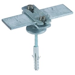 DEHN 275230 Conductor Holder With Flange 5x50mm 8x40mm Screw Clamp Mount 9mm H M8 Die Cast Zinc