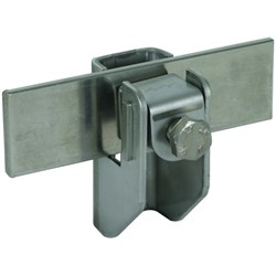 DEHN 277239 Strip Holder W/Pressure Pipe M8 x 25mm Screw 5mm W 3mm D 6mm H Stainless Steel