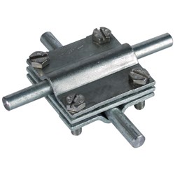 DEHN 314310 Cross Unit M6 x 20mm Screw 50mm W 2.5mm D 50mm H Steel