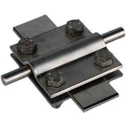 DEHN 318209 Cross Unit Without Intermediate Plate M8 x 25mm Screw 60mm W 3mm D 60mm H Stainless Steel