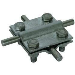 DEHN 318219 Cross Unit M8 x 25mm Screw 60mm W 3mm D 60mm H Stainless Steel