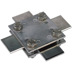 DEHN 318233 Cross Unit M8 x 25mm Screw 60mm W 3mm D 60mm H Stainless Steel