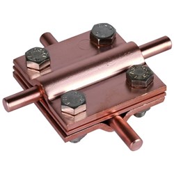 DEHN 319207 Cross Unit M8 x 25mm Screw 60mm W 3mm D 60mm H Copper