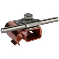 DEHN 339167 Gutter Clamp W/Double Cleat 16-22mm M8 x 20mm Screw Copper Steel