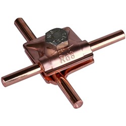 DEHN 390057 MV Clamp W/Hex Screw M10 x 30mm Screw 4mm W 4mm H Copper