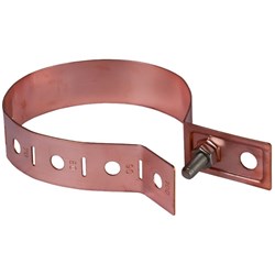 DEHN 423027 Downpipe Clamp 60-150mm 10.5mm M8 x 25mm Screw Copper