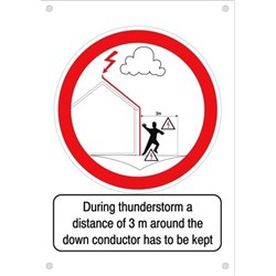 DEHN 480699 Information Sign 210mm W 0.7mm D 297mm H Aluminium