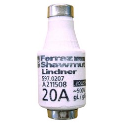 Mersen 597.0207 Fuse Link 20A 500VAC 22mm Dia x 50mm L 50kA gG