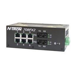 Red Lion 708FXE2-ST-40 Managed Industrial Ethernet Switch 6 x 10/100 Base-TX RJ45 2 x 100 Base-FX -Port 10-30VDC