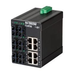 Red Lion 714FXE6-SC-40 Managed Industrial Ethernet Switch 8 x 10/100 Base-TX RJ45 6 x 100 Base-FX -Port 10-49VDC