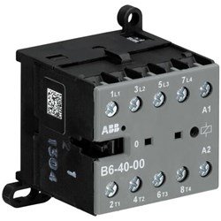 ABB B6400001 Mini Contactor 4P 6A 4kW 24VAC Screw DIN Rail Wall Mount