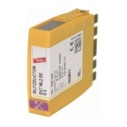 DEHN BXTML4BE60 Lightning Current Arrester 10kA 1A 60V 9MHz 12mm W 51mm D 45mm H Polyamide Yellow IP20