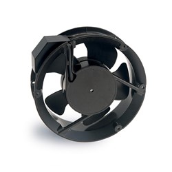 Fandis C18C23HTBF00 Axial Frame Fan 348cu-m/h 384cu-m/h 230VAC IP44 172W 172H Die-Cast Aluminum Black
