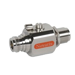 Novaris CB-FF-90-3-D Surge Protector With Clip 20kA 50kA 90VDC 3GHz Brass Nickel Plated IP55
