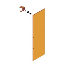 Elsteel COV11551A Enclosure Cover 800W 2200H 1.5mm Thick Mild Steel RAL2000 Orange