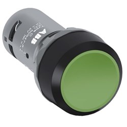 ABB CP1-10G-11 Compact Non-Illuminated Pushbutton Flush Momentary Green 1NO+1NC Screw