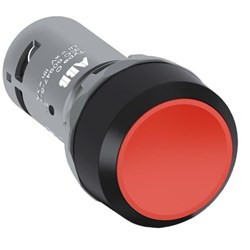 ABB CP1-10R-10 Compact Non-Illuminated Pushbutton Flush Momentary Red 1NO Screw