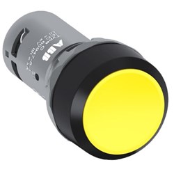 ABB CP1-10Y-11 Compact Non-Illuminated Pushbutton Flush Momentary Yellow 1NO+1NC Screw
