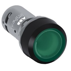 ABB CP1-11G-10 Compact Illuminated Pushbutton Flush Momentary Green 24VAC/DC 1NO Screw