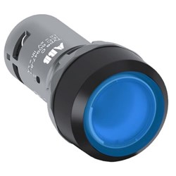 ABB CP1-11L-10 Compact Illuminated Pushbutton Flush Momentary Blue 24VAC/DC 1NO Screw