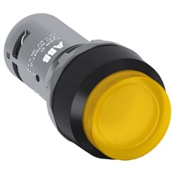 ABB CP1-11Y-10 Compact Illuminated Pushbutton Flush Momentary Yellow 24VAC/DC 1NO Screw