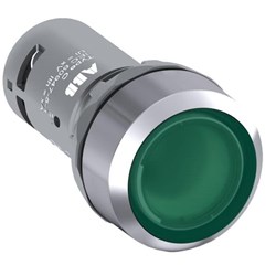 ABB CP1-31G-10 Compact Illuminated Pushbutton Flush Momentary Green 24VAC/DC 1NO Screw