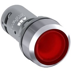 ABB CP1-32R-01 Compact Illuminated Pushbutton Flush Maintained Red 110-130VAC/DC 1NC Screw