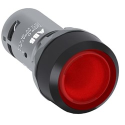 ABB CP2-11R-01 Compact Illuminated Pushbutton Flush Maintained Red 24VAC/DC 1NO Screw