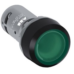 ABB CP2-12G-10 Compact Illuminated Pushbutton Flush Maintained Green 110-130VAC/DC 1NO Screw