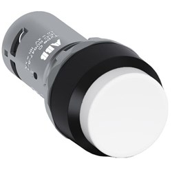 ABB CP3-10W-11 Compact Non-Illuminated Pushbutton Extended Momentary White 1NO+1NC Screw