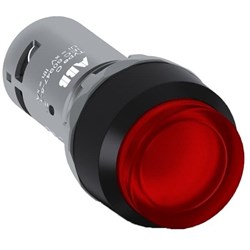 ABB CP4-11R-10 Compact Illuminated Pushbutton Extended Maintained Red 24VAC/DC 1NC Screw