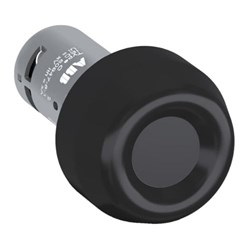 ABB CP6-10B-11 Compact Non-Illuminated Heavy Duty Pushbutton Momentary Black Silicone Rubber Cap 1NO+1NC Screw