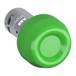ABB CP6-10G-11 Compact Non-Illuminated Heavy Duty Pushbutton Momentary Green Silicone Rubber Cap 1NO+1NC Screw