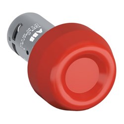 ABB CP6-10R-11 Compact Non-Illuminated Heavy Duty Pushbutton Momentary Red Silicone Rubber Cap 1NO+1NC Screw