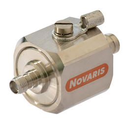 Novaris CS-MF-230-3-M Surge Protector 20kA 230VDC 3GHz 90deg Mount Bracket Mount Brass IP67