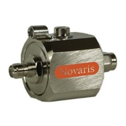 Novaris CS-MF-90-3 RF Protector 20kA 50kA 90VDC 3GHz S-Type Female Male 25mm W 54mm D 25mm H Brass Nickel Plated IP55