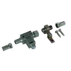 DEHN DGAGFTV Surge Arrester 2.5kA 2A 60VDC F-Socket F-Plug Metal Bare Surface IP30